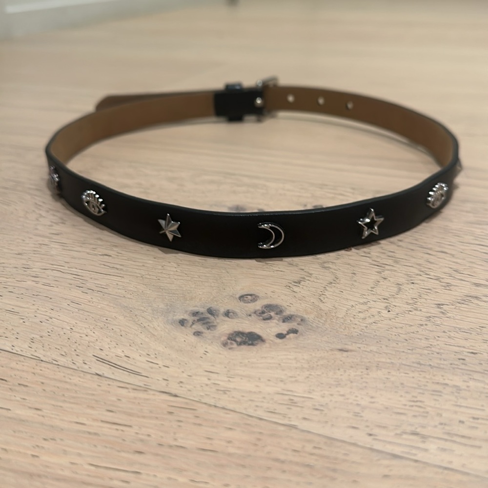 Rebecca Minkoff, full grain, leather moon and stars belt size XS